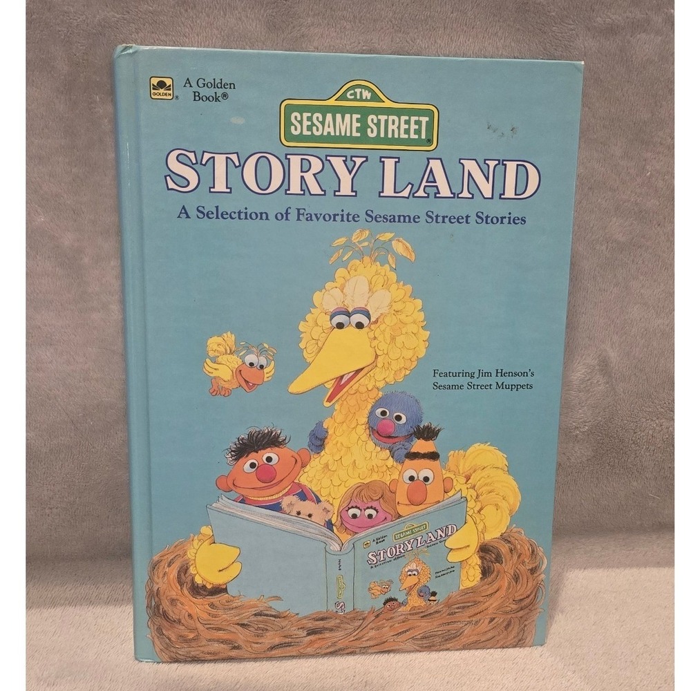 Vintage Sesame Street Story Land 1986 Hardcover Golden Book Muppets Treasury